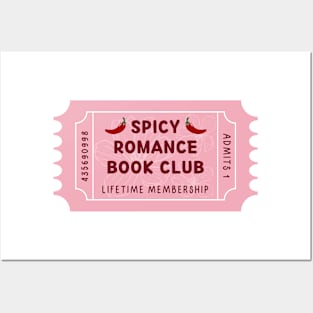 Spicy romance book club - floral ticket Posters and Art